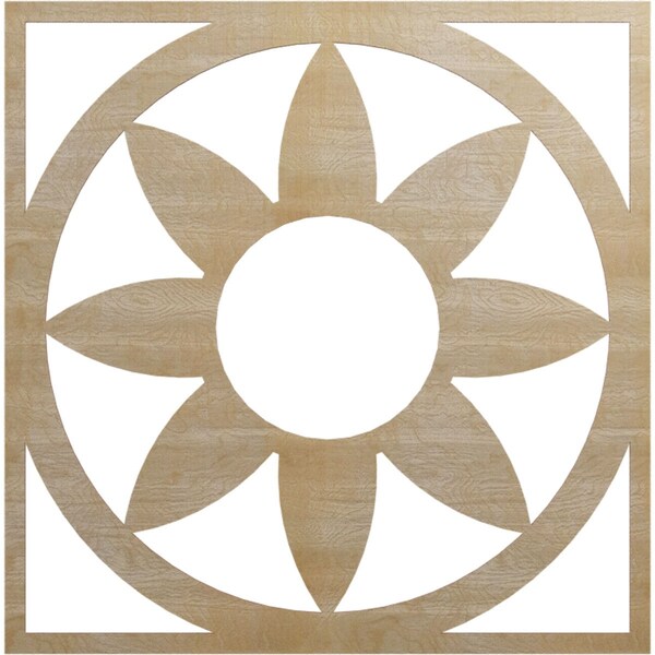 Ekena Millwork Blume Wood Fretwork Pierced Ceiling Medallion, Birch, 38"OD x 13 1/8"ID x 3/8"T CMWP38X38X0375BLBI - main